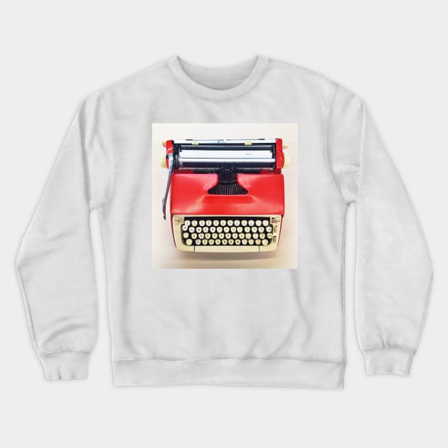 The Red Typewriter Crewneck Sweatshirt by blackjackdavey